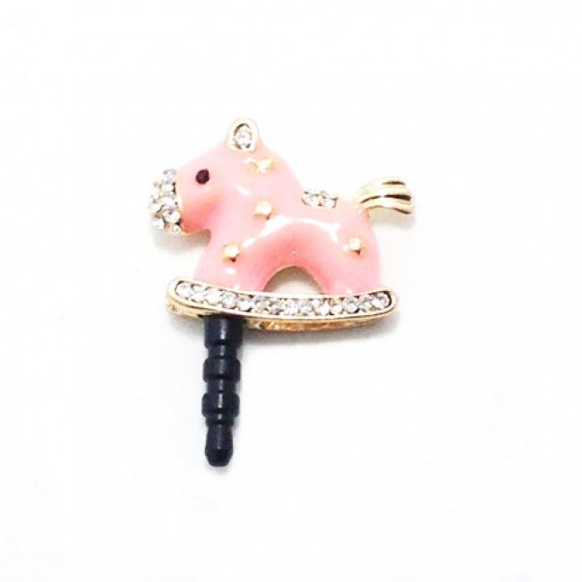 Plug para Celular Cavalinho de Balanço - Rosa