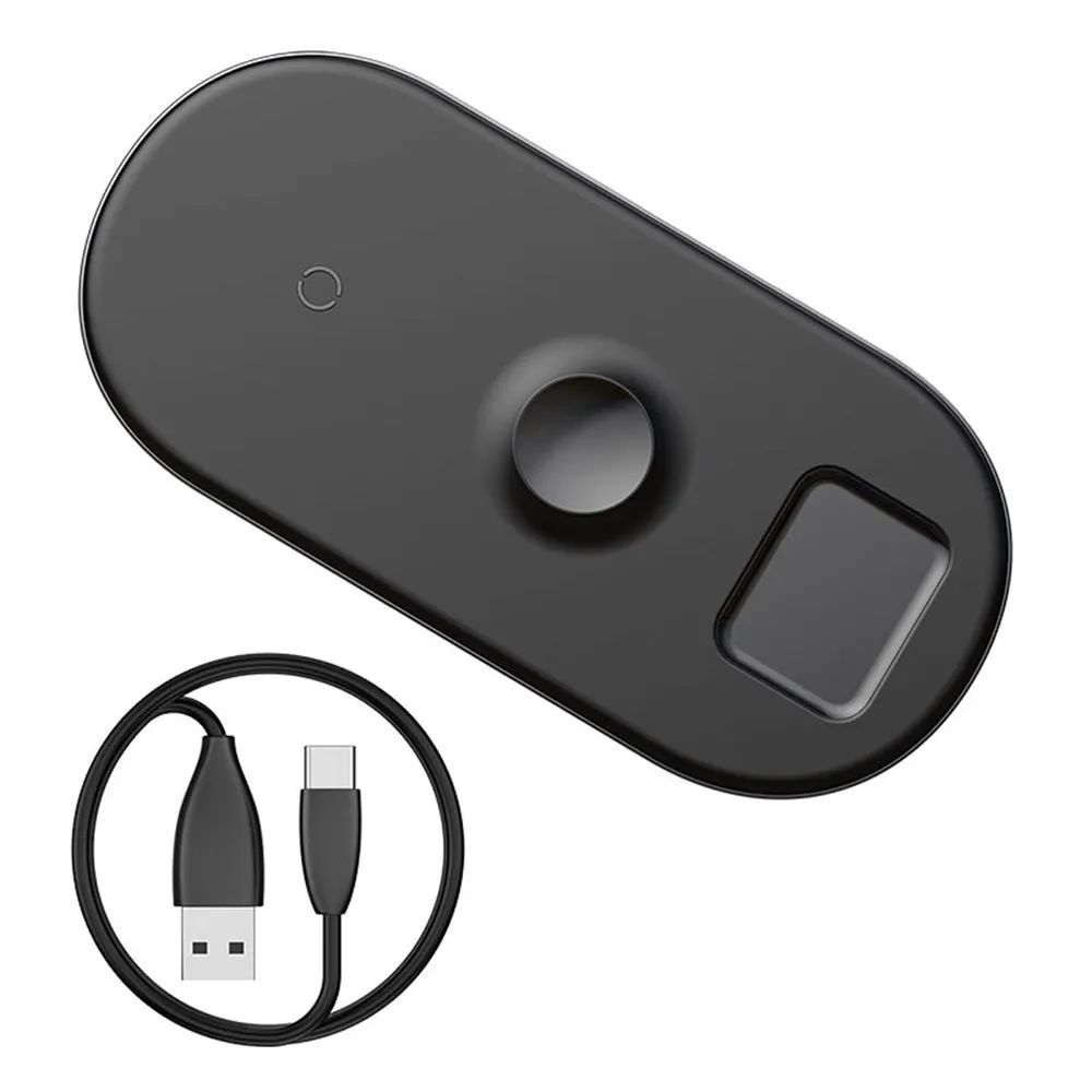 Base Carregadora 3 em 1 Usb Baseus BS-IW04 - Preto