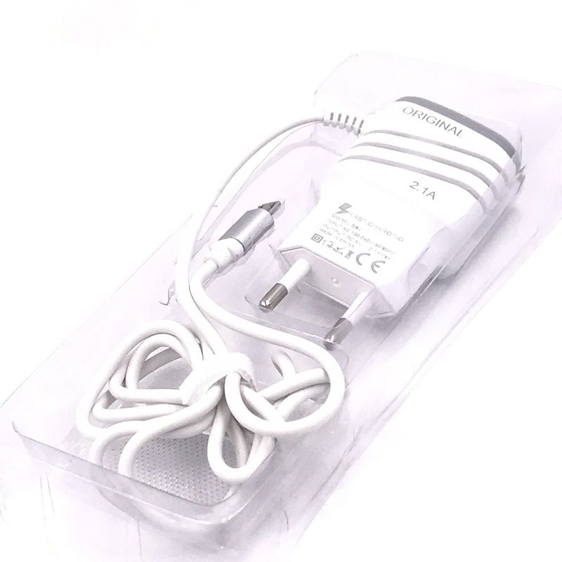 Carregador de Parede Smart Usb Dual - Type C - Branco e Prata