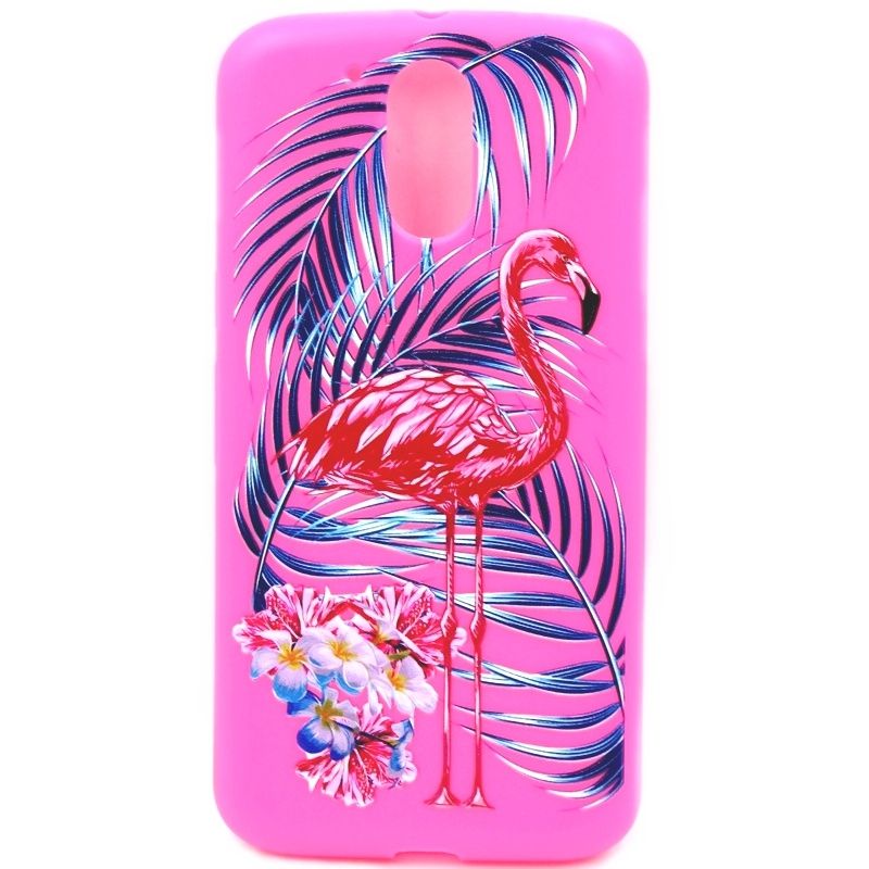 Capa Flamingo Color Floral para Motorola Moto G Plus - 4° Geração - XT1640 - Pink