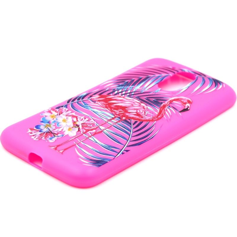 Capa Flamingo Color Floral para Motorola Moto G Plus - 4° Geração - XT1640 - Pink