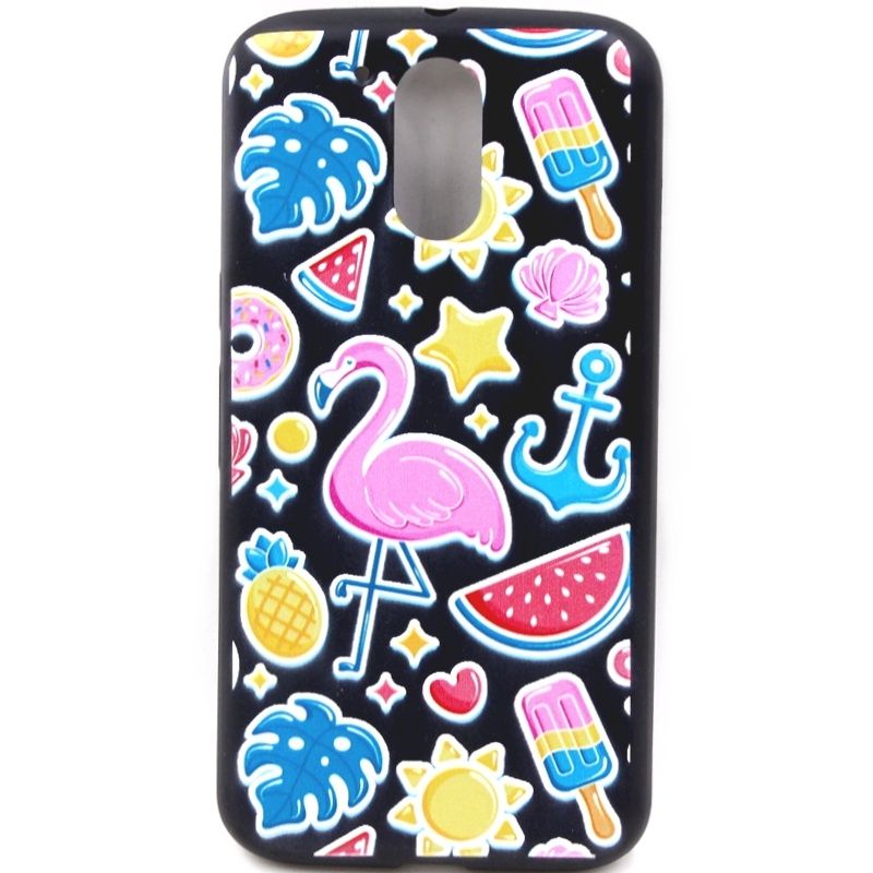 Capa Flamingo Color Patch para Motorola Moto G Plus - 4° Geração - XT1640 - Preto