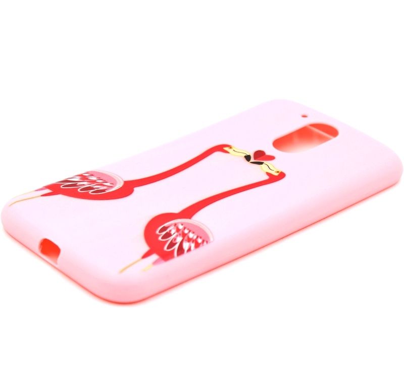 Capa Flamingos Color para Motorola Moto G Plus - 4° Geração - XT1640 - Rosa