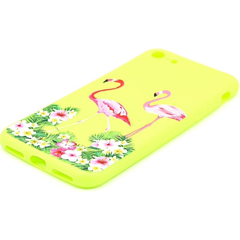 Capa Flamingo Color Flores para IPhone 7G/8G - Amarelo