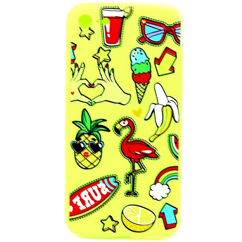 Capa Flamingo Color Summer Patch para IPhone 7G/8G - Amarelo