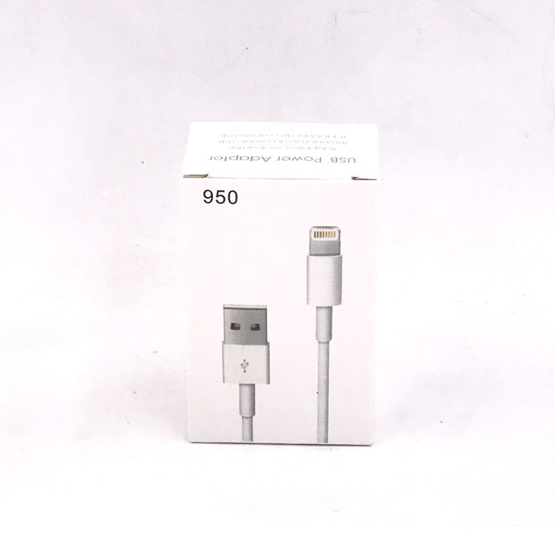 Kit p/ IPhone Authentic 950 - Carregador de Parede Universal Usb + Cabo Usb Lightning - Branco