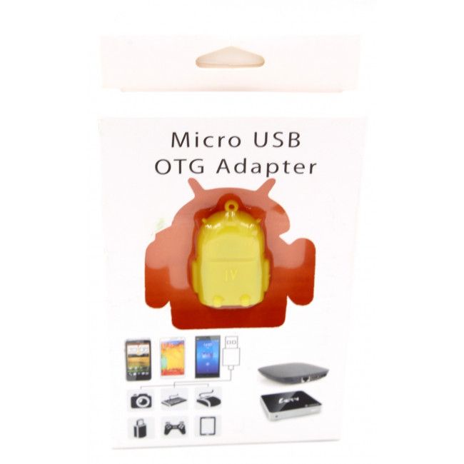 Conector OTG Android para Usb V8 - Amarelo