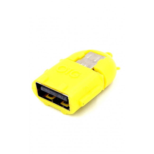 Conector OTG Android para Usb V8 - Amarelo