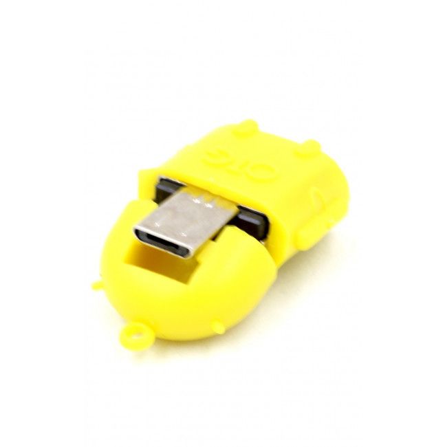 Conector OTG Android para Usb V8 - Amarelo
