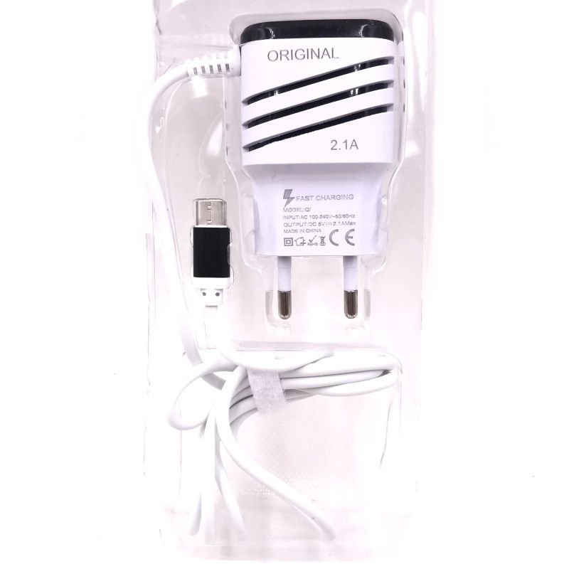 Carregador de Parede Smart Usb Dual - Type C - Branco e Preto