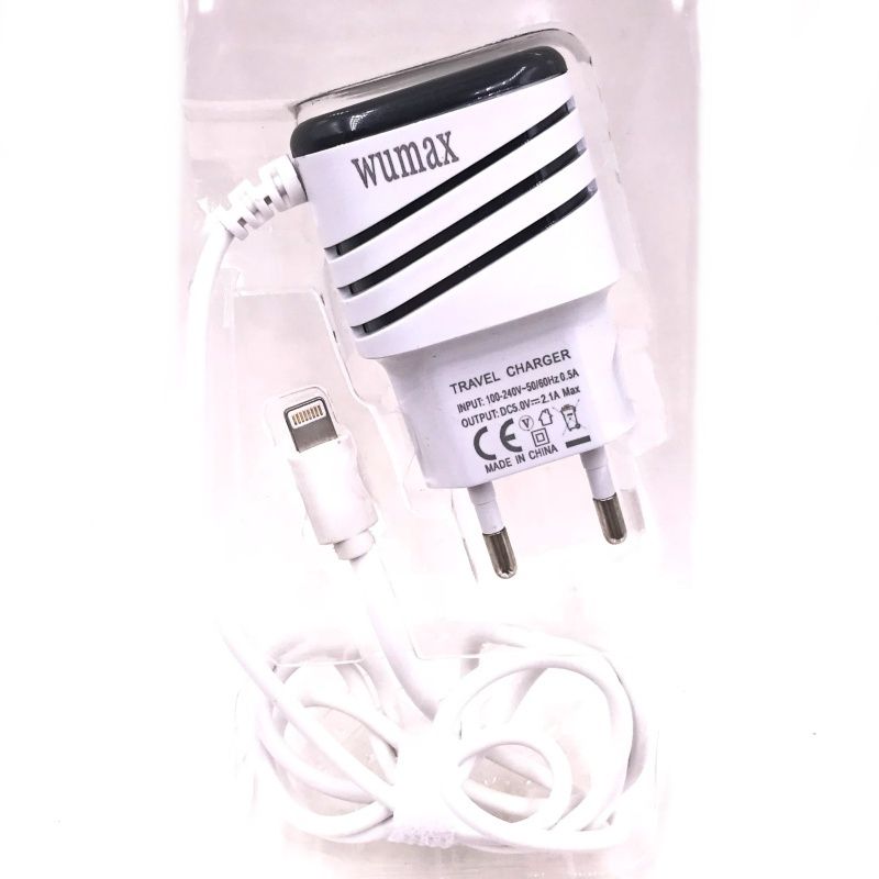 Carregador de Parede Wumax Usb Dual - IPhone/IPod/IPad - Branco e Preto