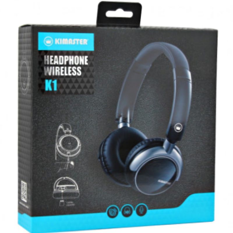 Fone de Ouvido Stereo sem Fio Bluetooth Kimaster K1 - Preto