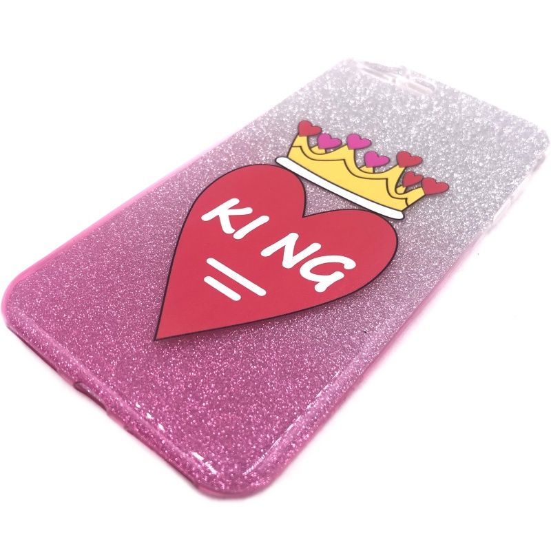 Capa Glitter Desenhos - King Heart