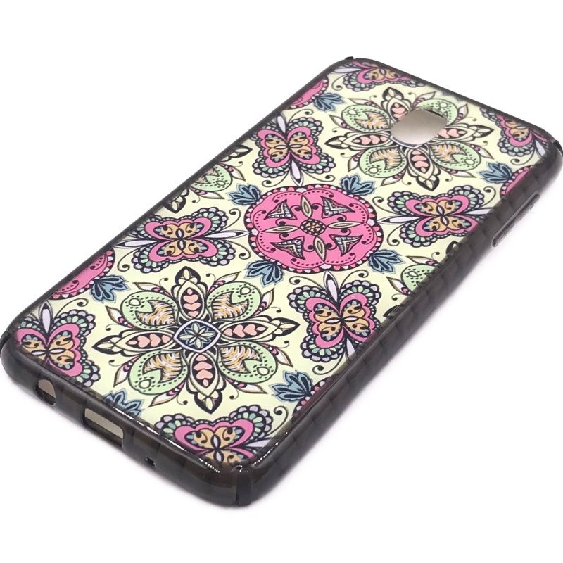 Capa Acrílica Estampada - Mandala Verde e Rosa