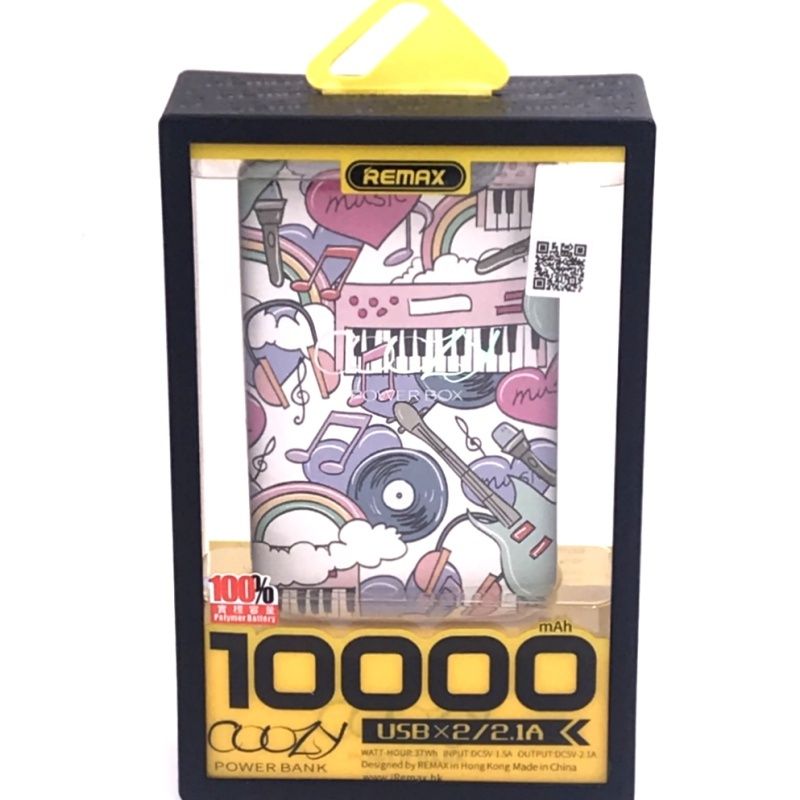 Bateria Extra Portátil Universal Power Bank Remax RPP-70 Dual Usb - 10000mAh - Music