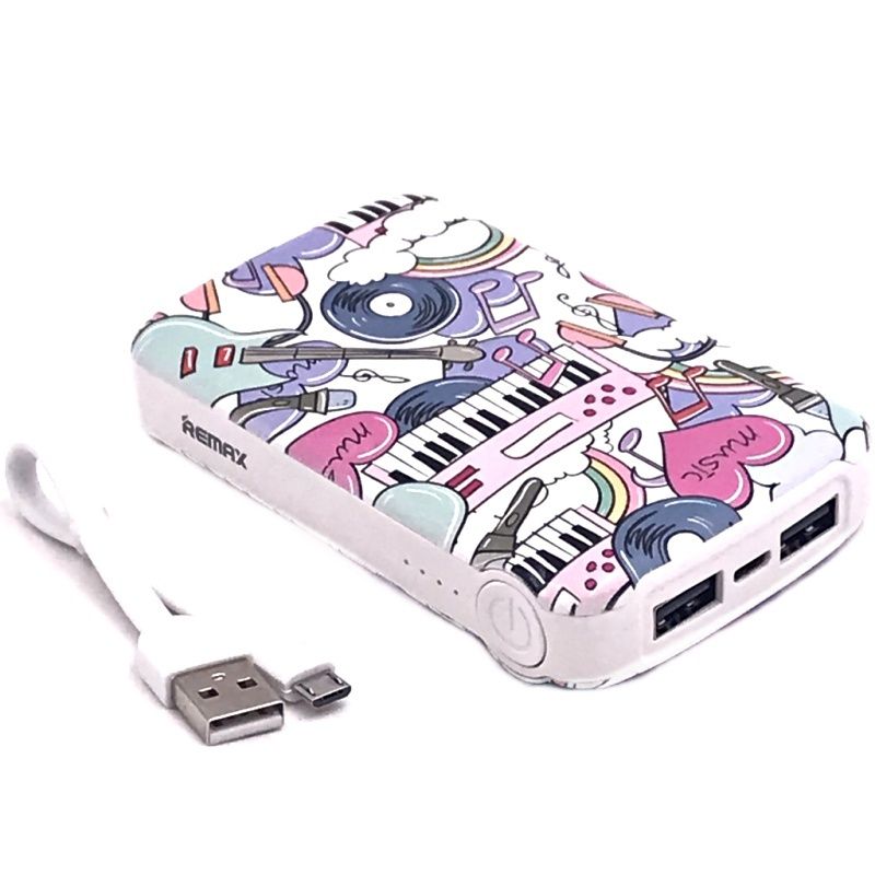 Bateria Extra Portátil Universal Power Bank Remax RPP-70 Dual Usb - 10000mAh - Music