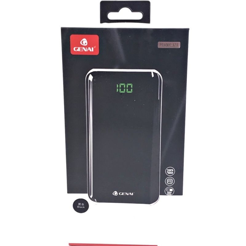 Bateria Extra Portátil Universal Power Bank Genai CC-5421 Dual Usb - 9000mAh - Black 