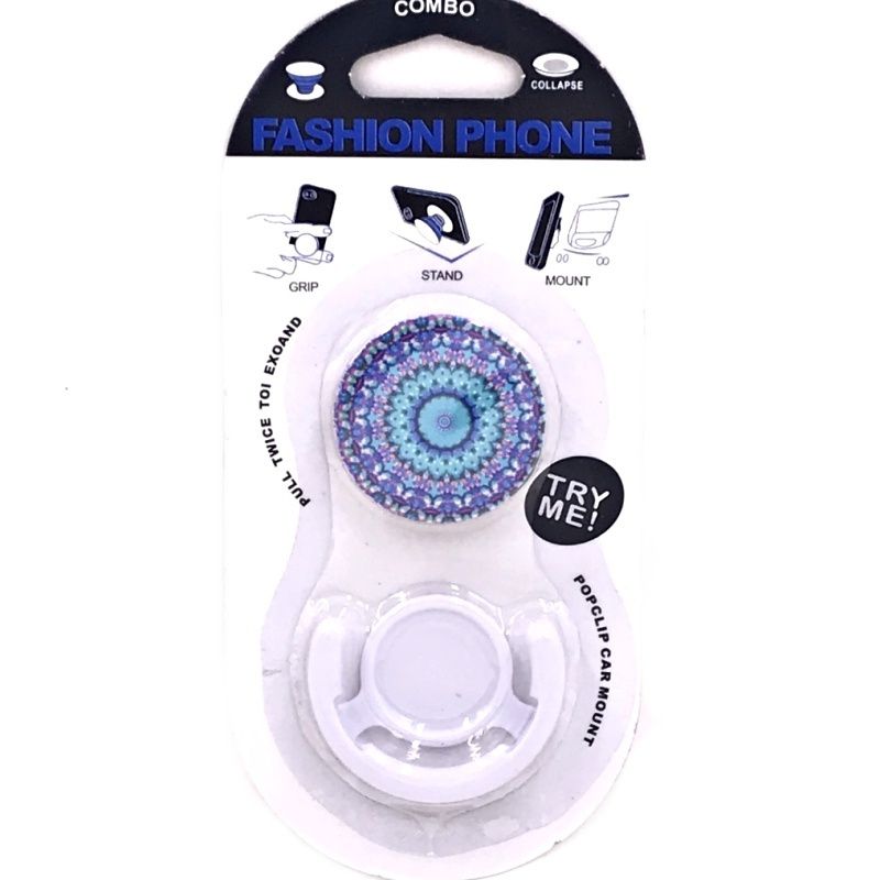 Suporte Pop Socket - Violet and Blue Mandala