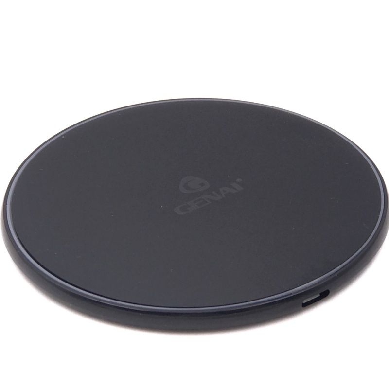 Base Carregadora Ultrafina QI Charger com Led Genai W210 - Preto