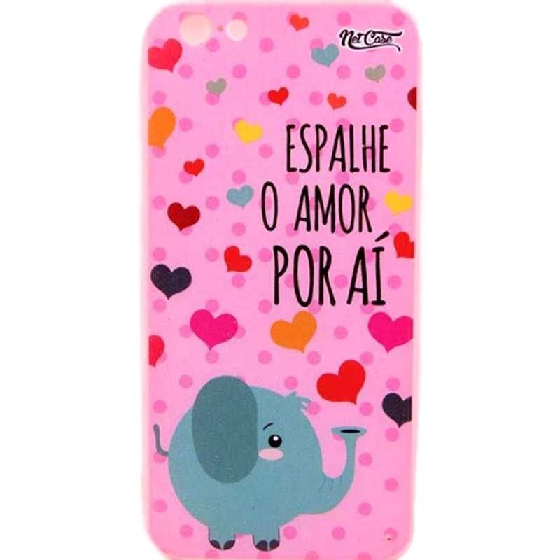 Capa NetCase Acrílica Fosca Chapada Espalhe o Amor Por Aí para IPhone 6/6S