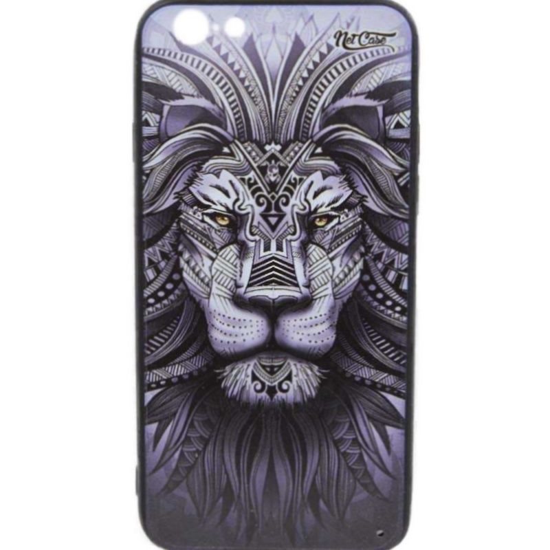 Capa NetCase Acrílica Fosca Chapada Leão Indígena para IPhone 6/6S
