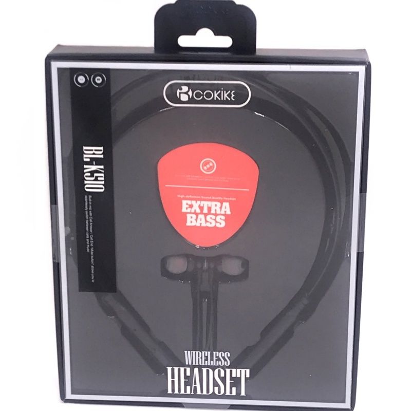 Fone de Ouvido Bluetooth Cokike com Pólos Magnético BL-K5510 - Preto