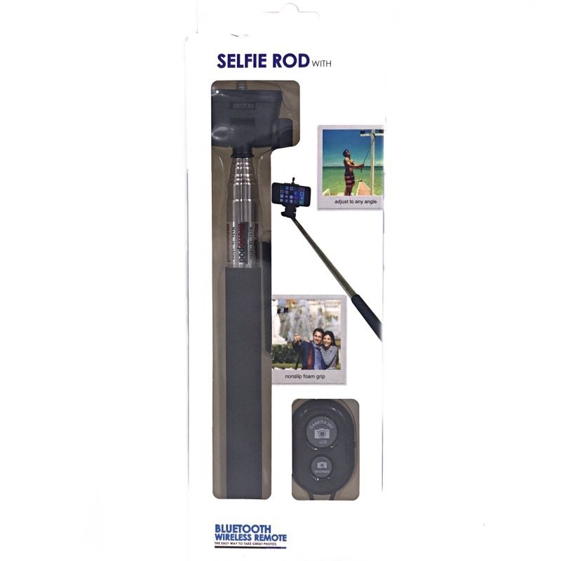 Monopod com Controle Bluetooth Selfie Rod - Preto