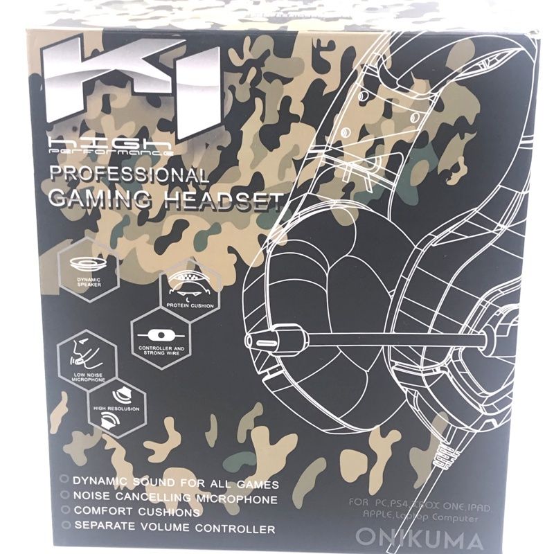 Fone de Ouvido Profissional Gaming Headset com Microfone - Camuflado
