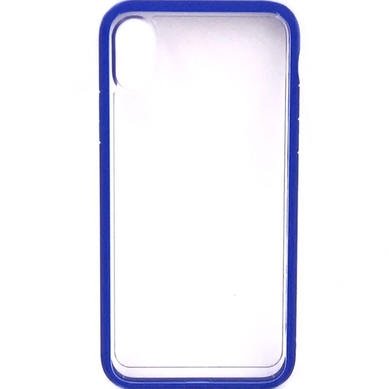 Capa Lateral Color - Transparente com Azul Royal