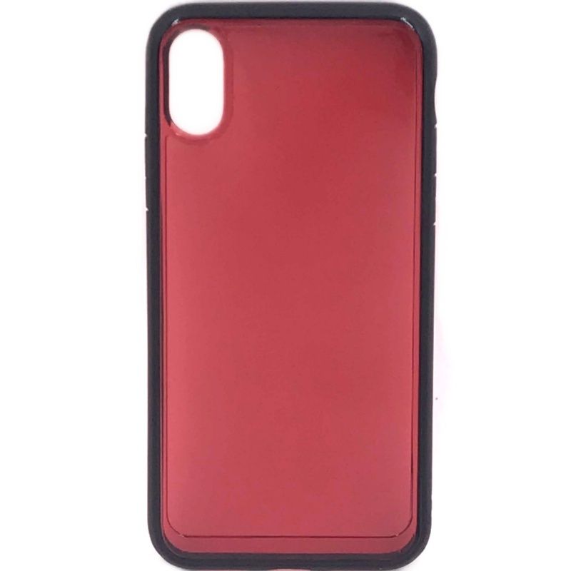 Capa Lateral Color para IPhone X/XS - Vermelho com Preto