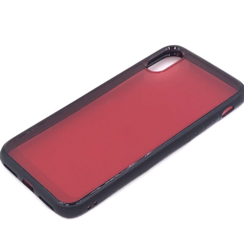 Capa Lateral Color para IPhone X/XS - Vermelho com Preto