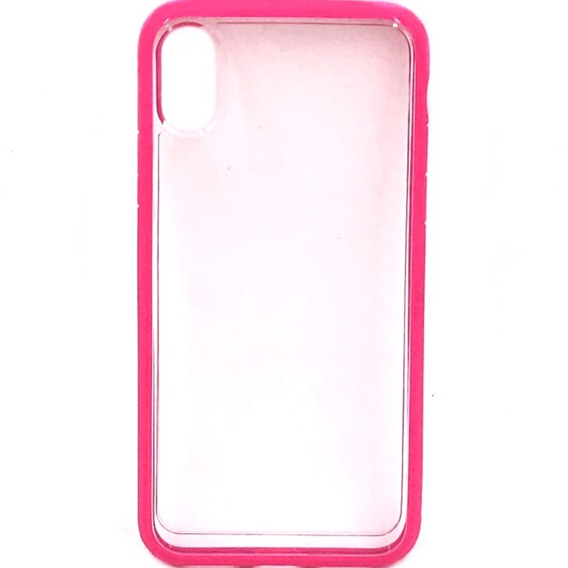 Capa Lateral Color - Transparente com Pink