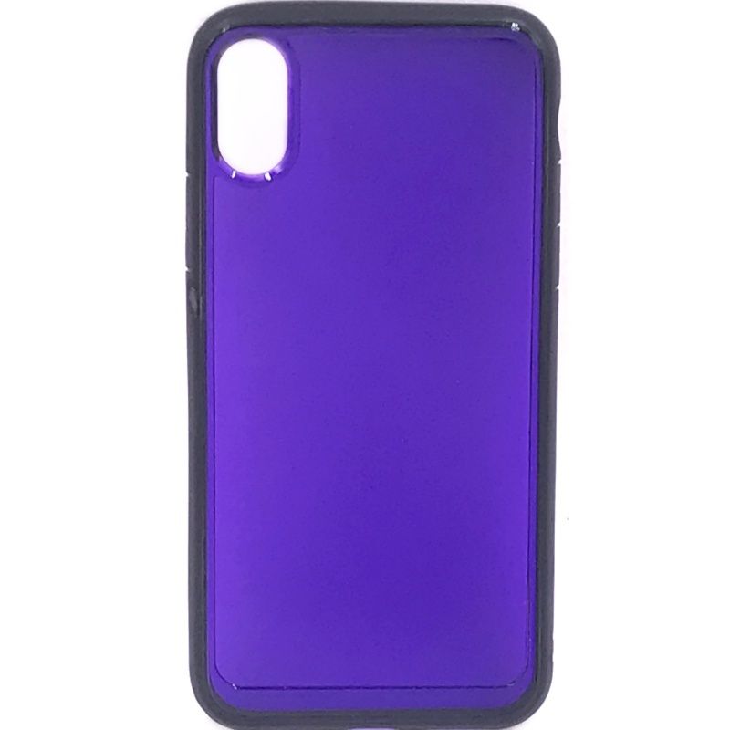 Capa Lateral Color para IPhone X/XS - Violeta com Preto