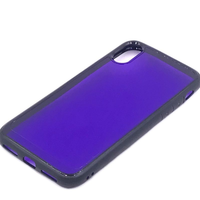 Capa Lateral Color para IPhone X/XS - Violeta com Preto
