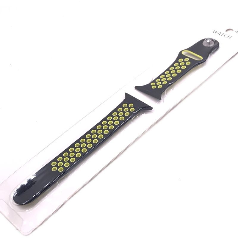 Pulseira Furadinha para Apple Watch 42/44mm - Preto e Amarelo