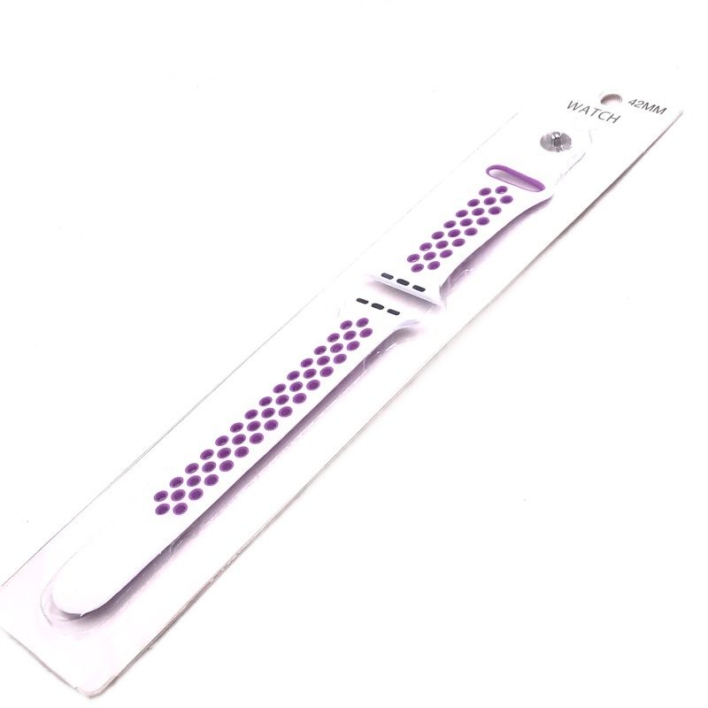 Pulseira Furadinha para Apple Watch 42/44mm - Branco e Roxo