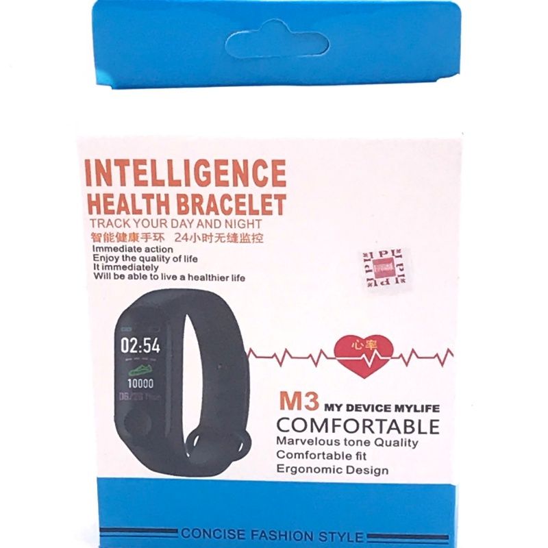 Pulseira Relógio Inteligente M3 - Preto
