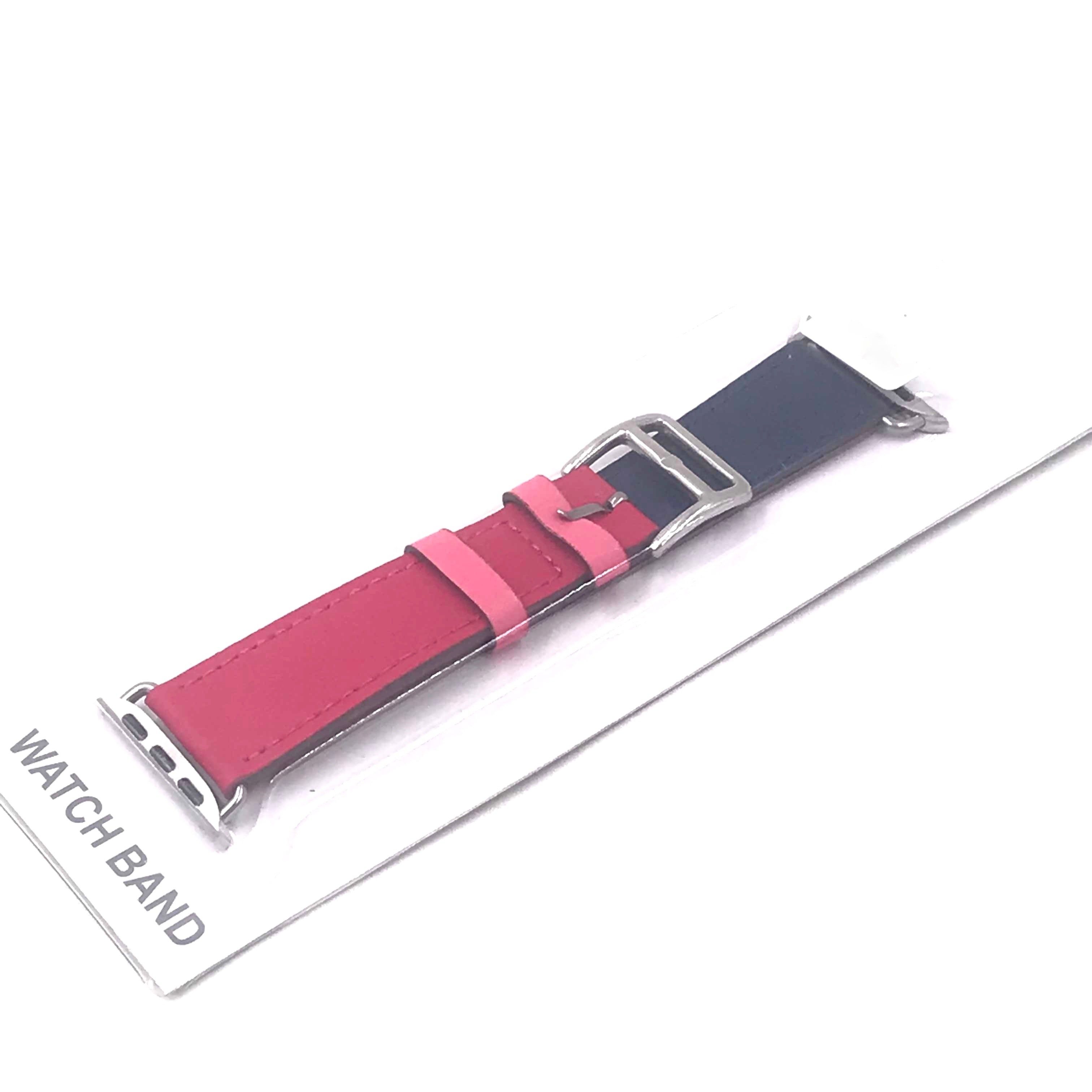 Pulseira de Couro Simple Tour para Apple Watch 42/44mm - Azul e Pink