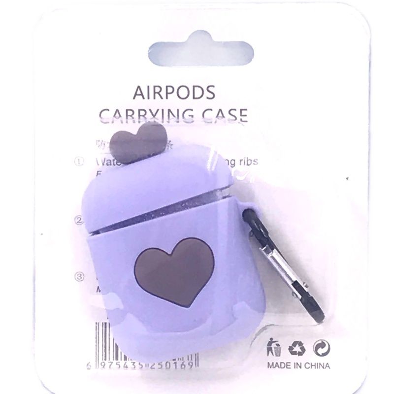 Case para Airpods - Coração Lilás