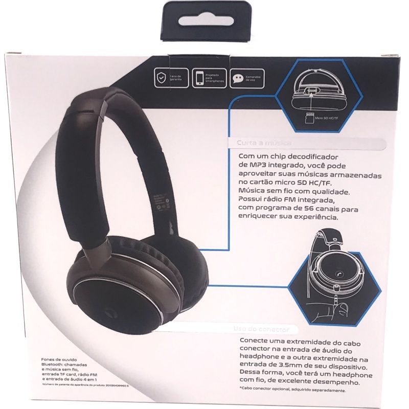 Fone de Ouvido Stereo sem Fio Bluetooth Procover PC002 - Preto