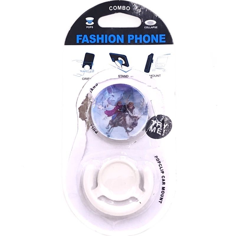 Suporte Pop Socket 3D Frozen - Ana e Kristoff