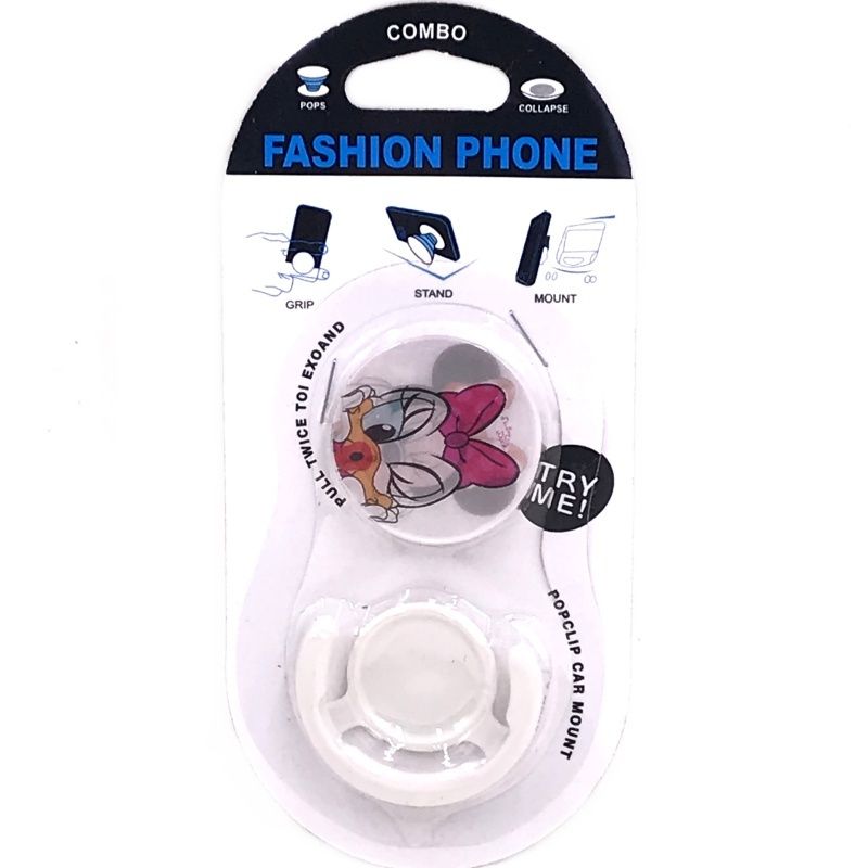 Suporte Pop Socket 3D - Margarida e Minnie