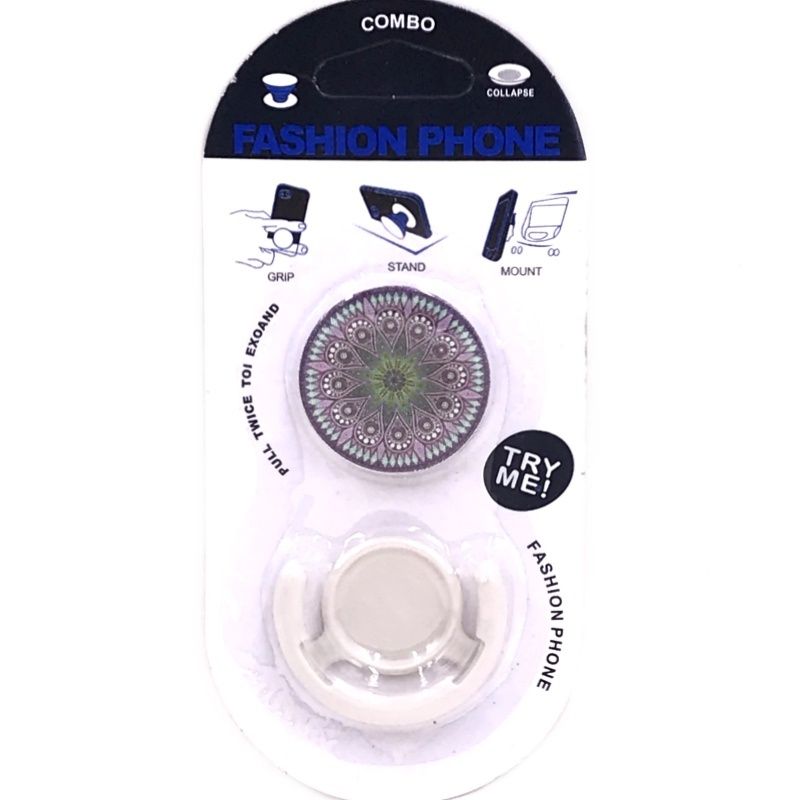 Suporte Pop Socket - Purple and Green Kaleidoscope