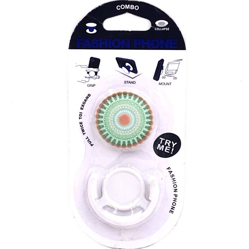 Suporte Pop Socket - Orange and Green Kaleidoscope