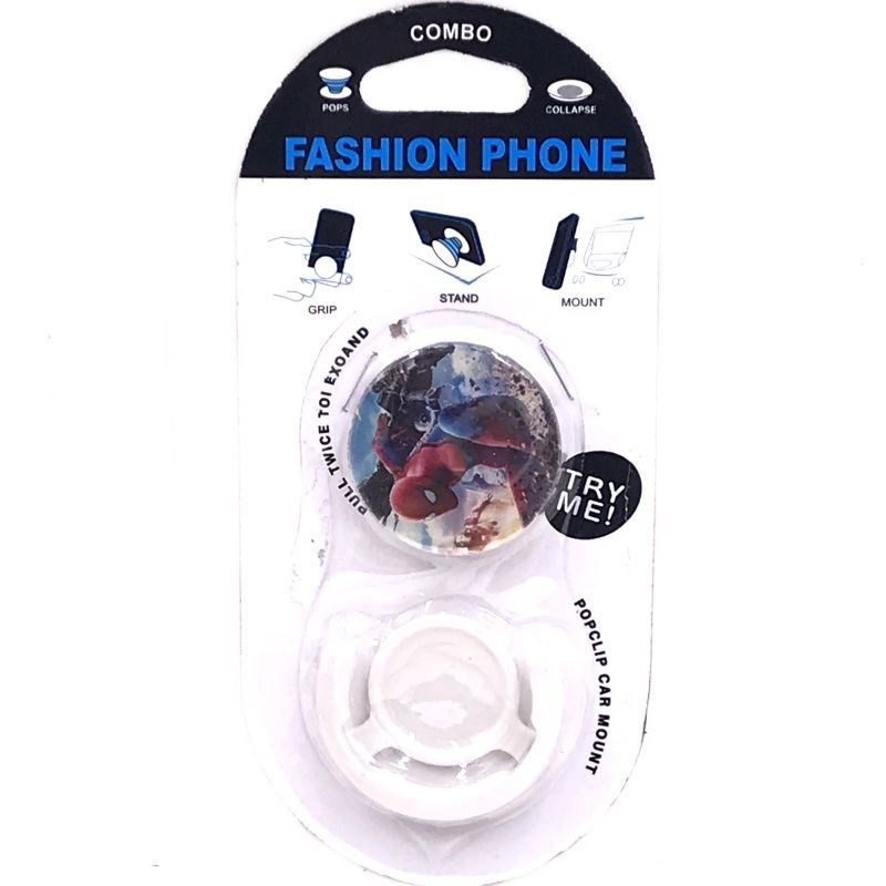 Suporte Pop Socket 3D - Homem Aranha e Vingadores