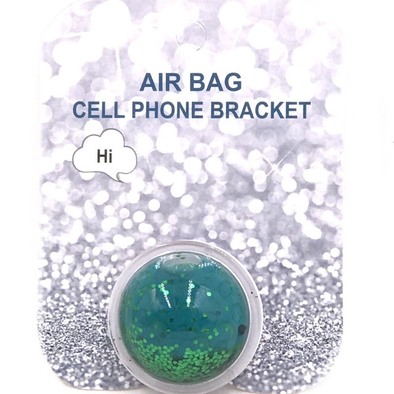 Suporte Pop Socket Água Glitter - Verde