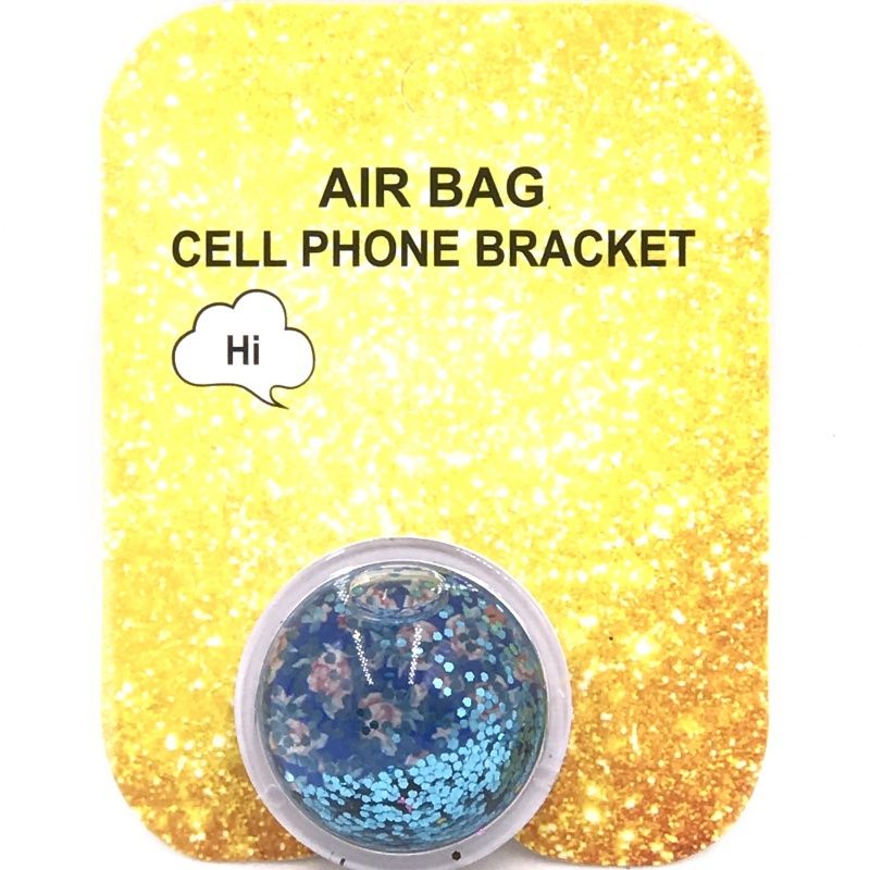 Suporte Pop Socket Água Glitter - Azul Claro