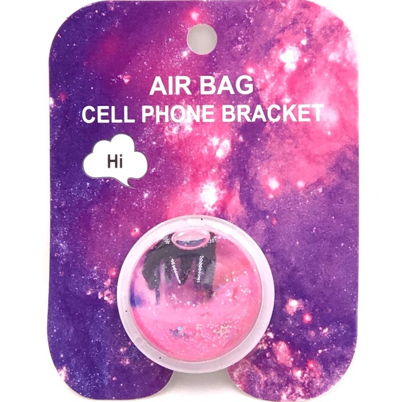 Suporte Pop Socket Água Glitter - Rosa