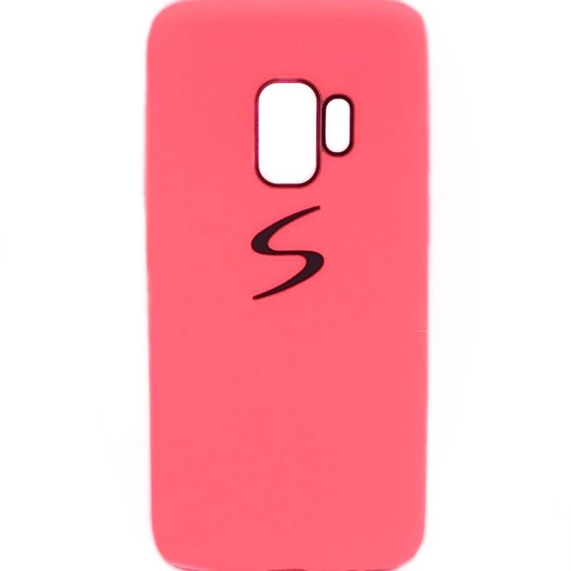Capa Borracha Logo para Samsung Galaxy S9 - Coral