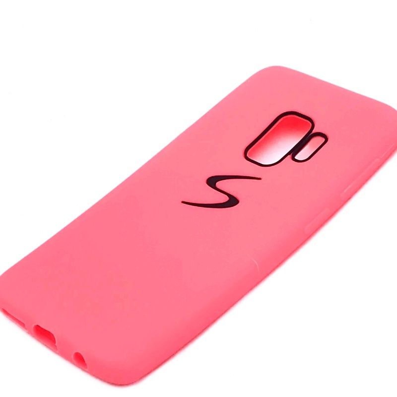 Capa Borracha Logo para Samsung Galaxy S9 - Coral